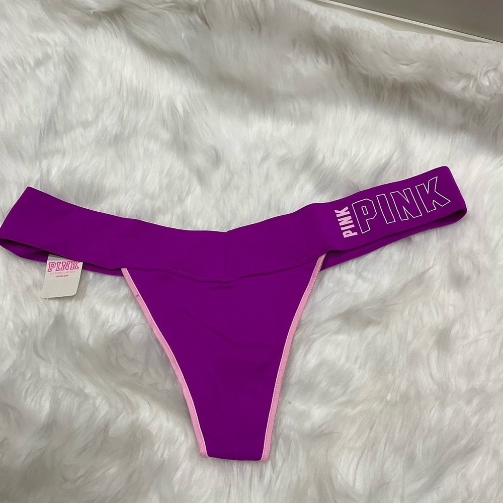 Y2K Rare PINK Victorias Secret Yoga Pink Purple Thong